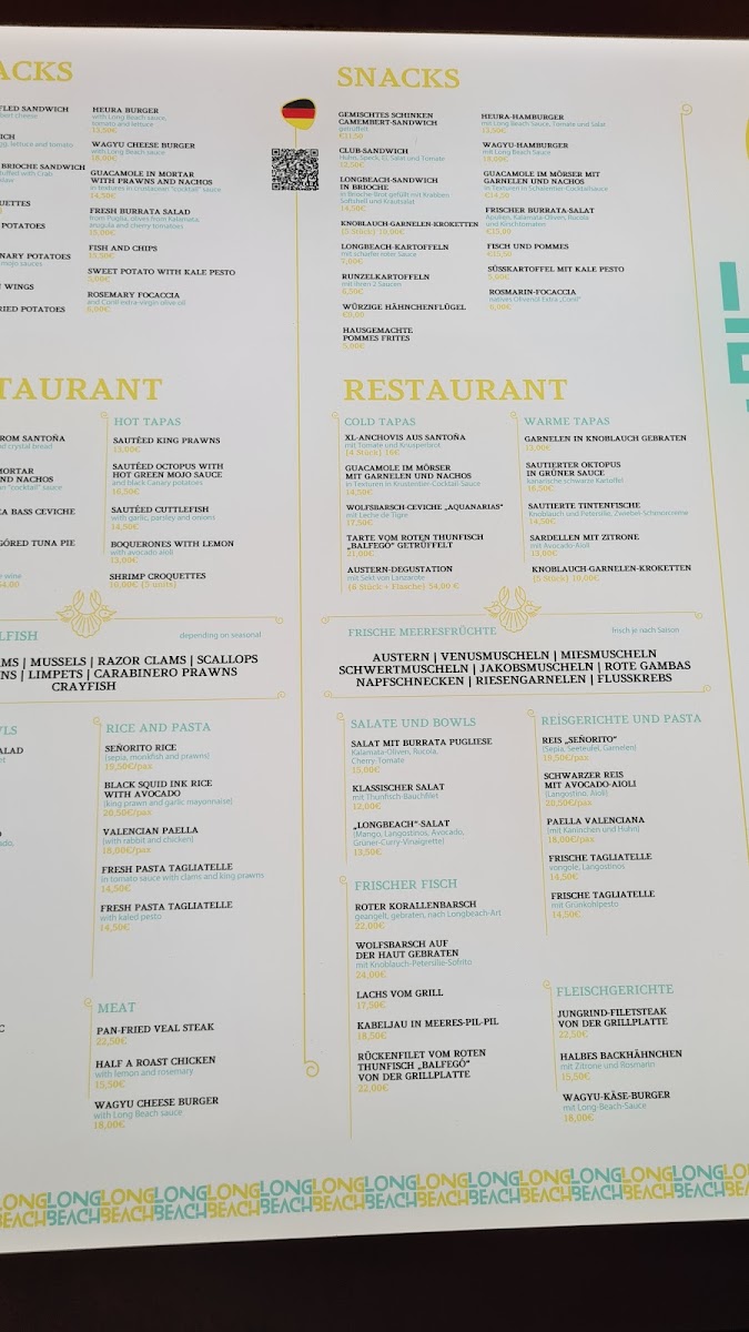 Long Beach Club Lanzarote Photo Menu 2