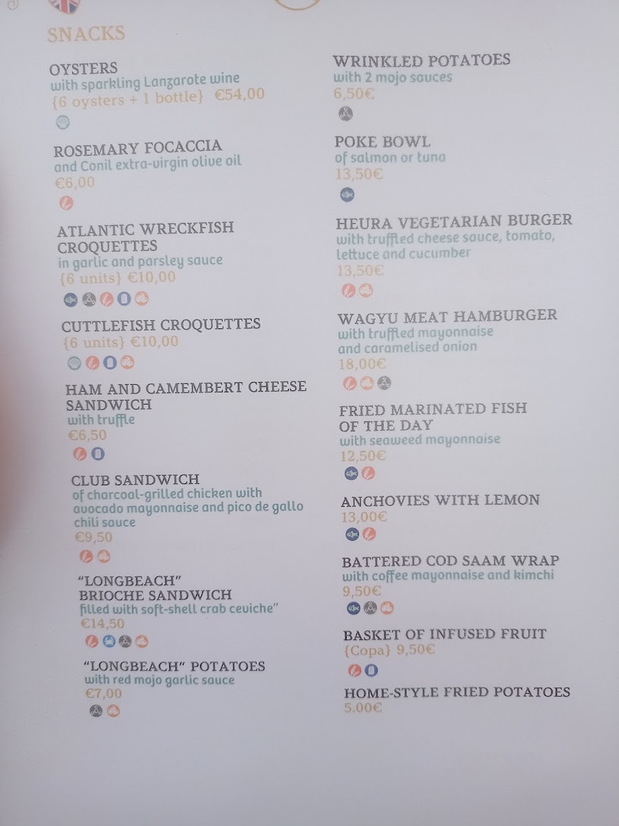Long Beach Club Lanzarote Photo Menu 4