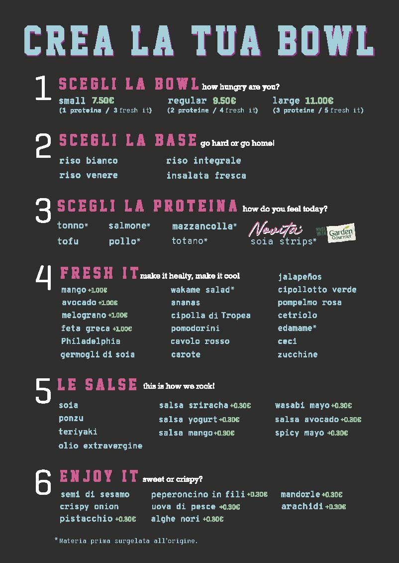 Poke Scuse - Pesaro Photo Menu 1