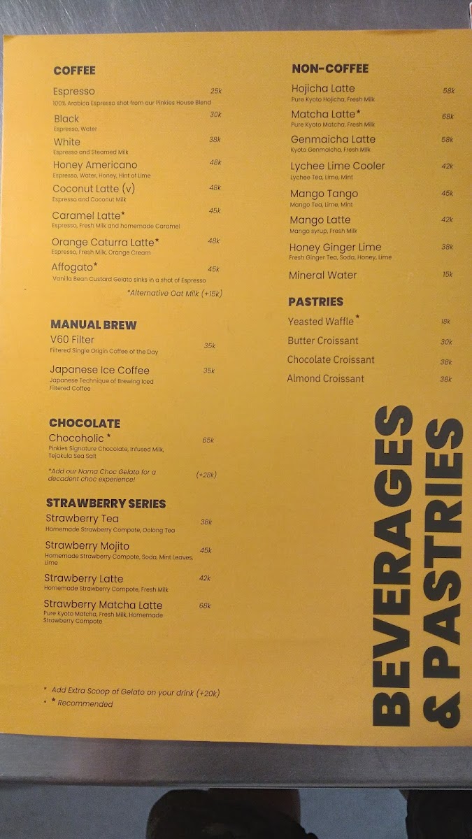 Pinkies Gelato & Coffee Photo Menu 4