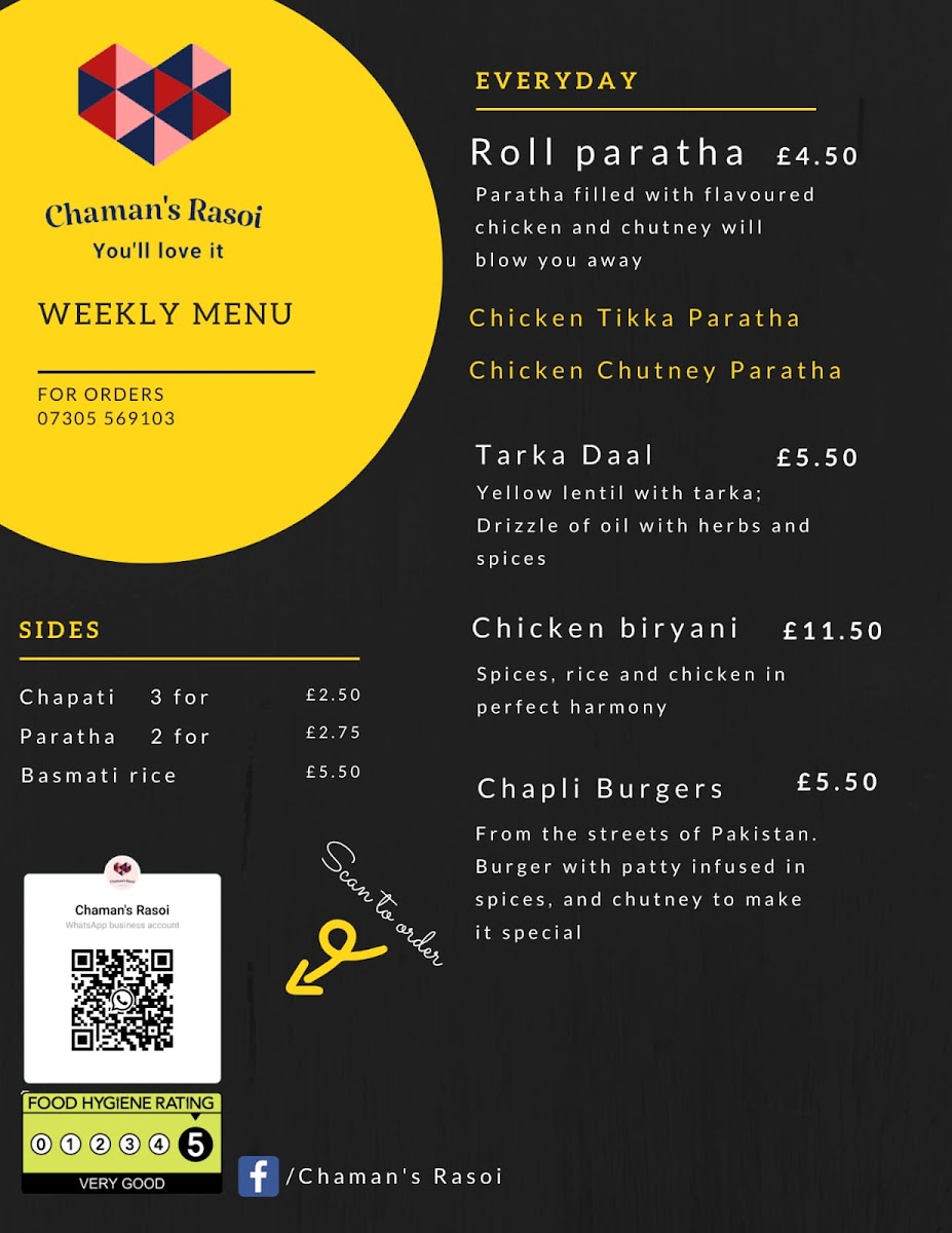 Chaman's Rasoi Photo Menu 3
