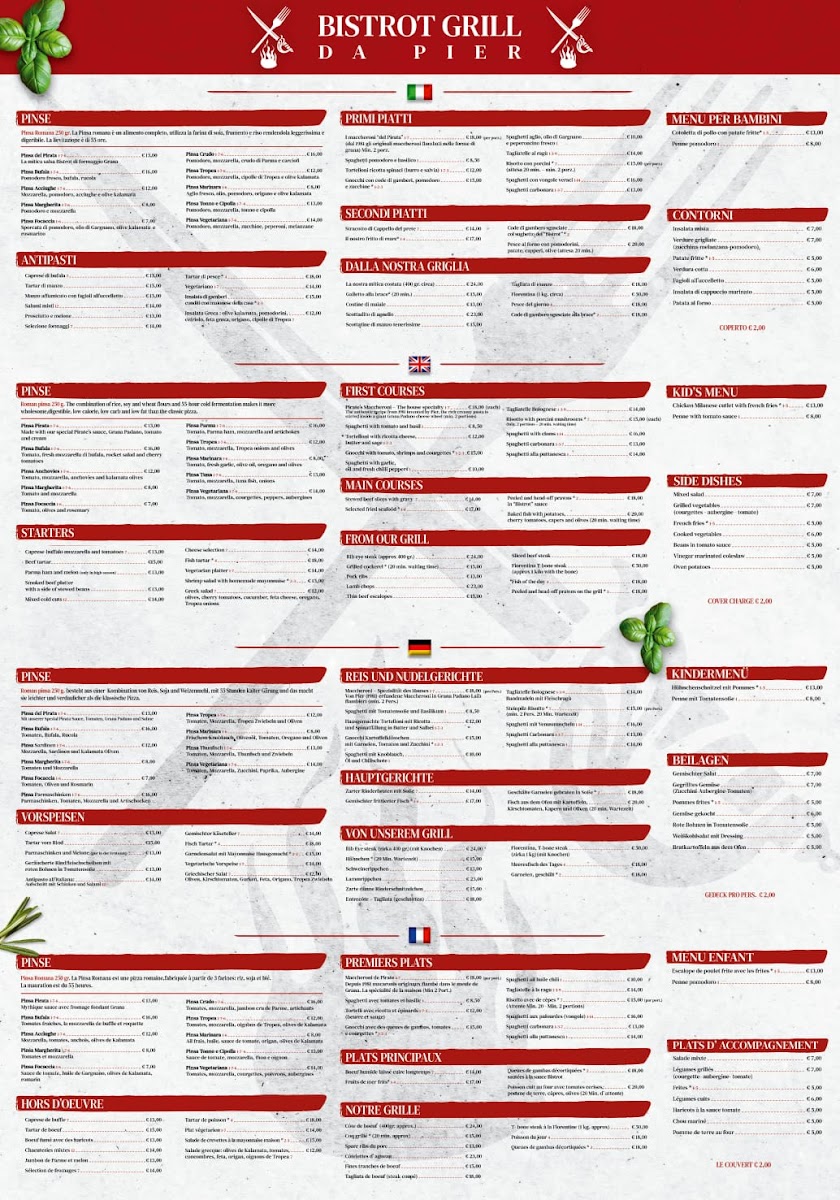 Bistrot Grill Da Pier Photo Menu 1