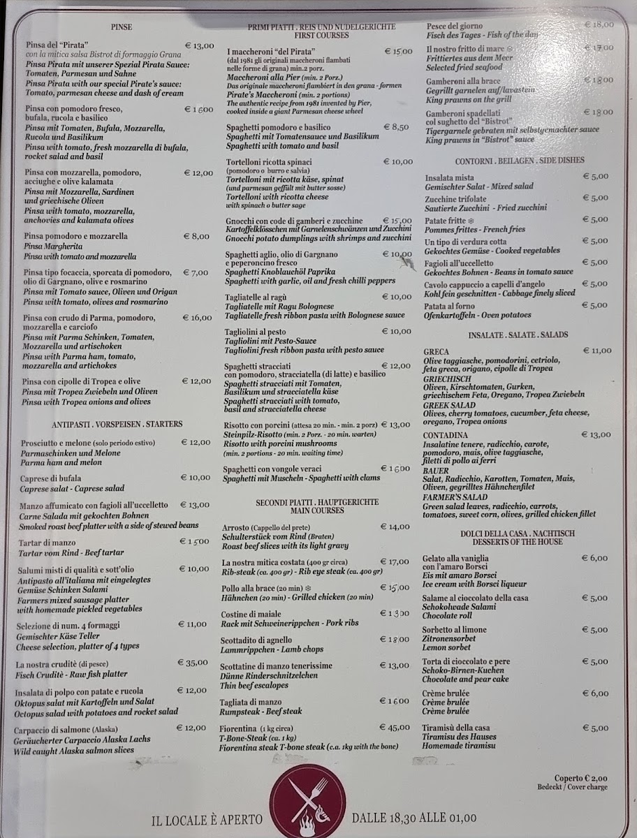 Bistrot Grill Da Pier Photo Menu 10