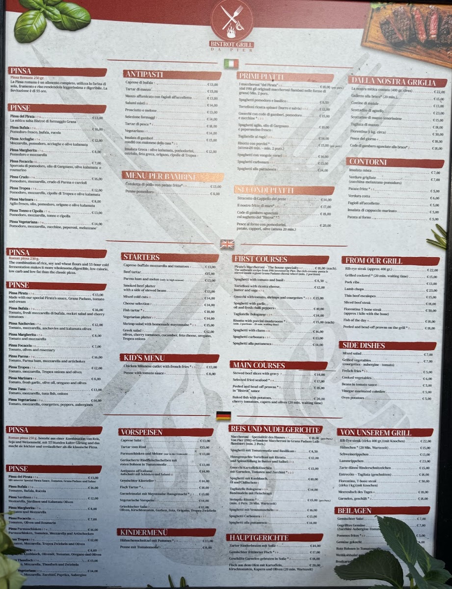 Bistrot Grill Da Pier Photo Menu 2