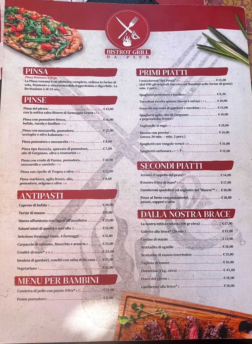 Bistrot Grill Da Pier Photo Menu 5