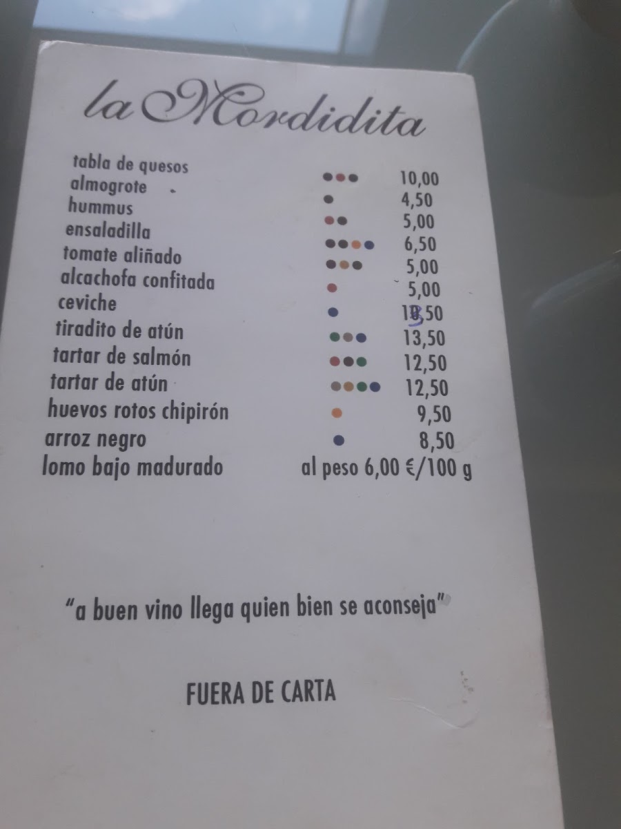 La Mordidita Photo Menu 3