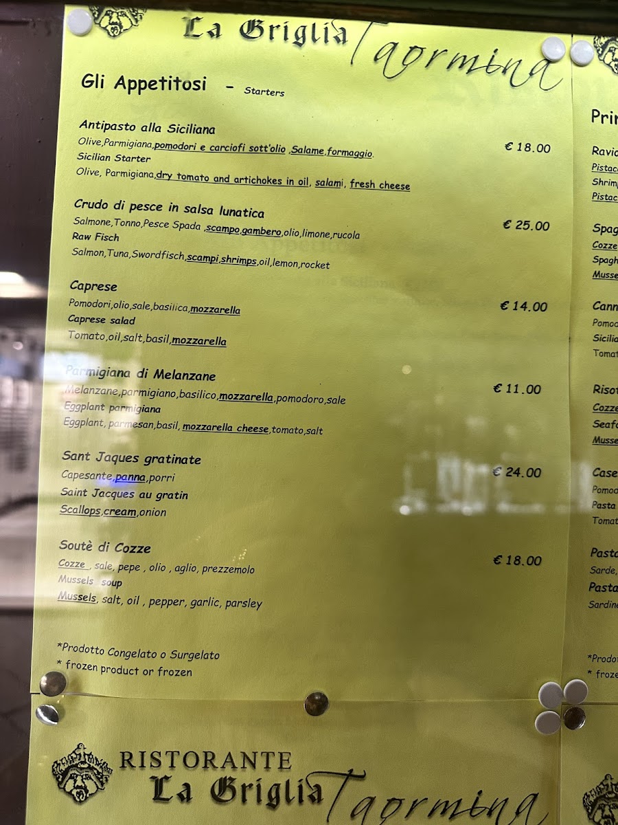 Ristorante La Griglia Photo Menu 2
