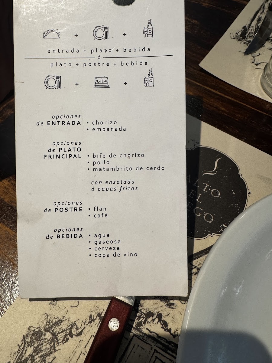 Alto El Fuego Photo Menu 1
