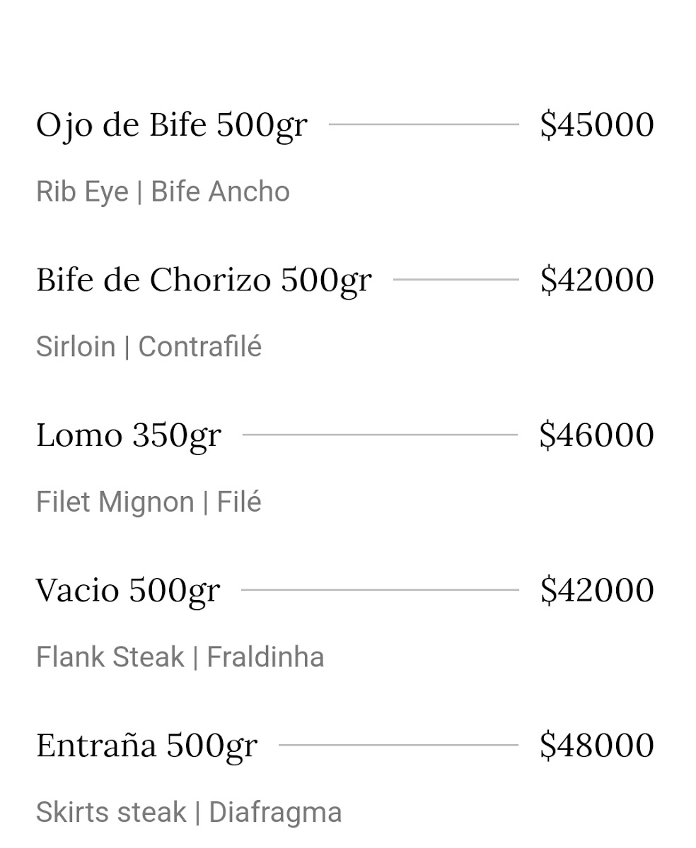 Alto El Fuego Photo Menu 5