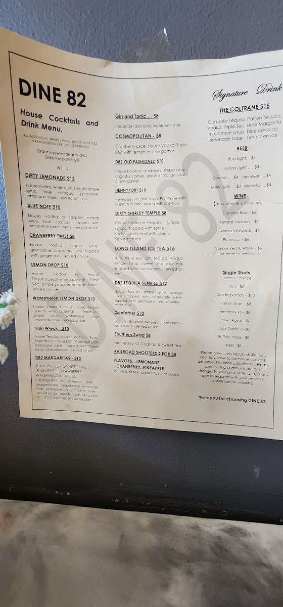 Dine 82 Photo Menu 2