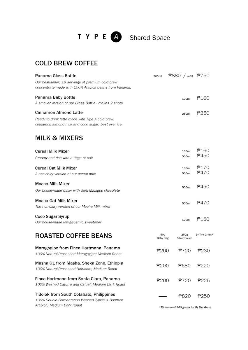 Type A Shared Space Photo Menu 3