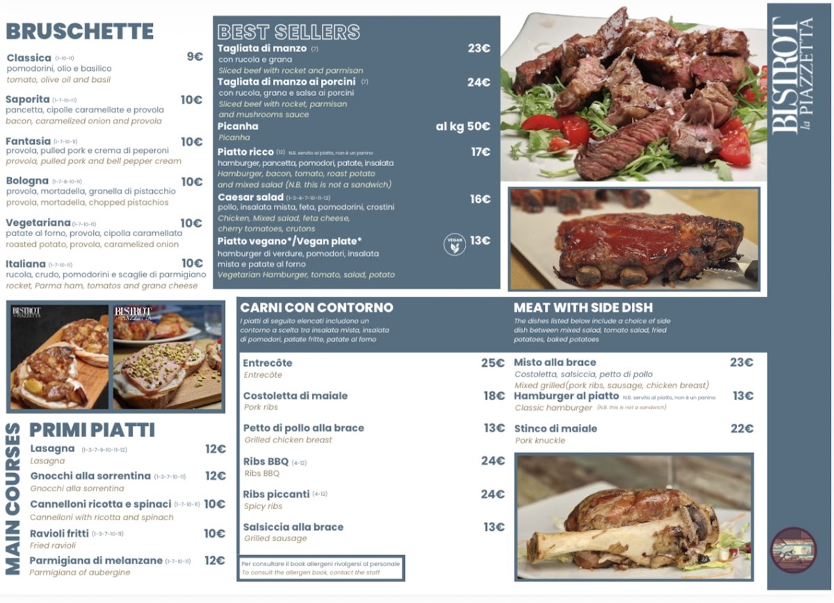 Bistrot la Piazzetta Photo Menu 1