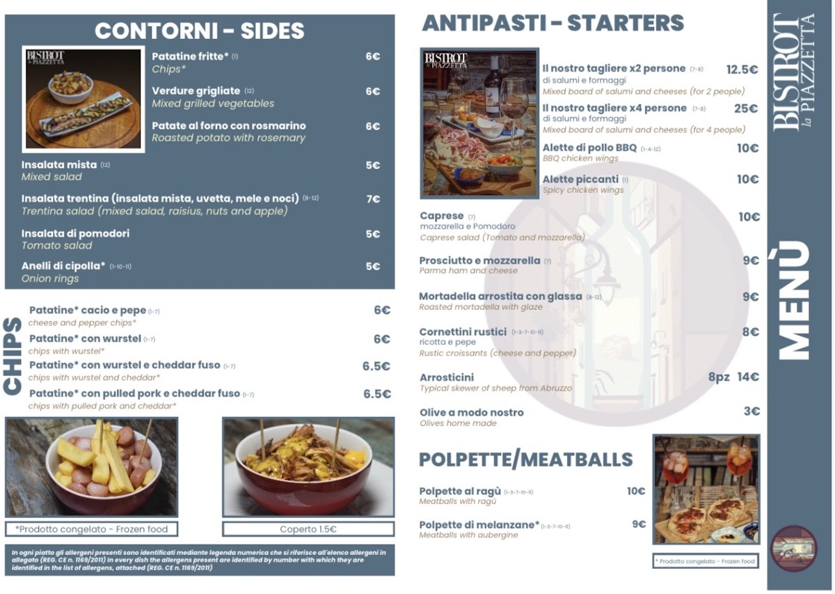 Bistrot la Piazzetta Photo Menu 2