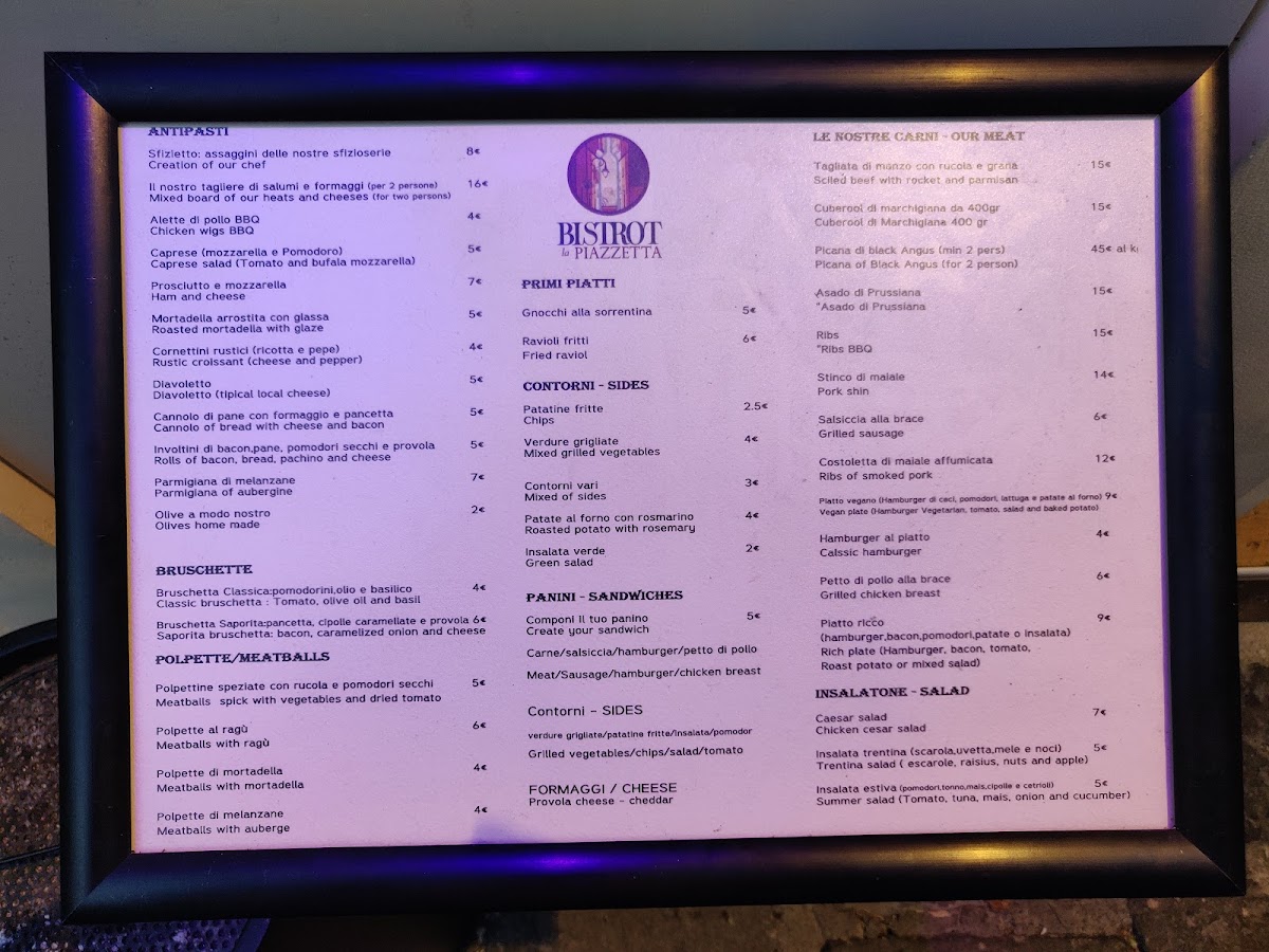 Bistrot la Piazzetta Photo Menu 6