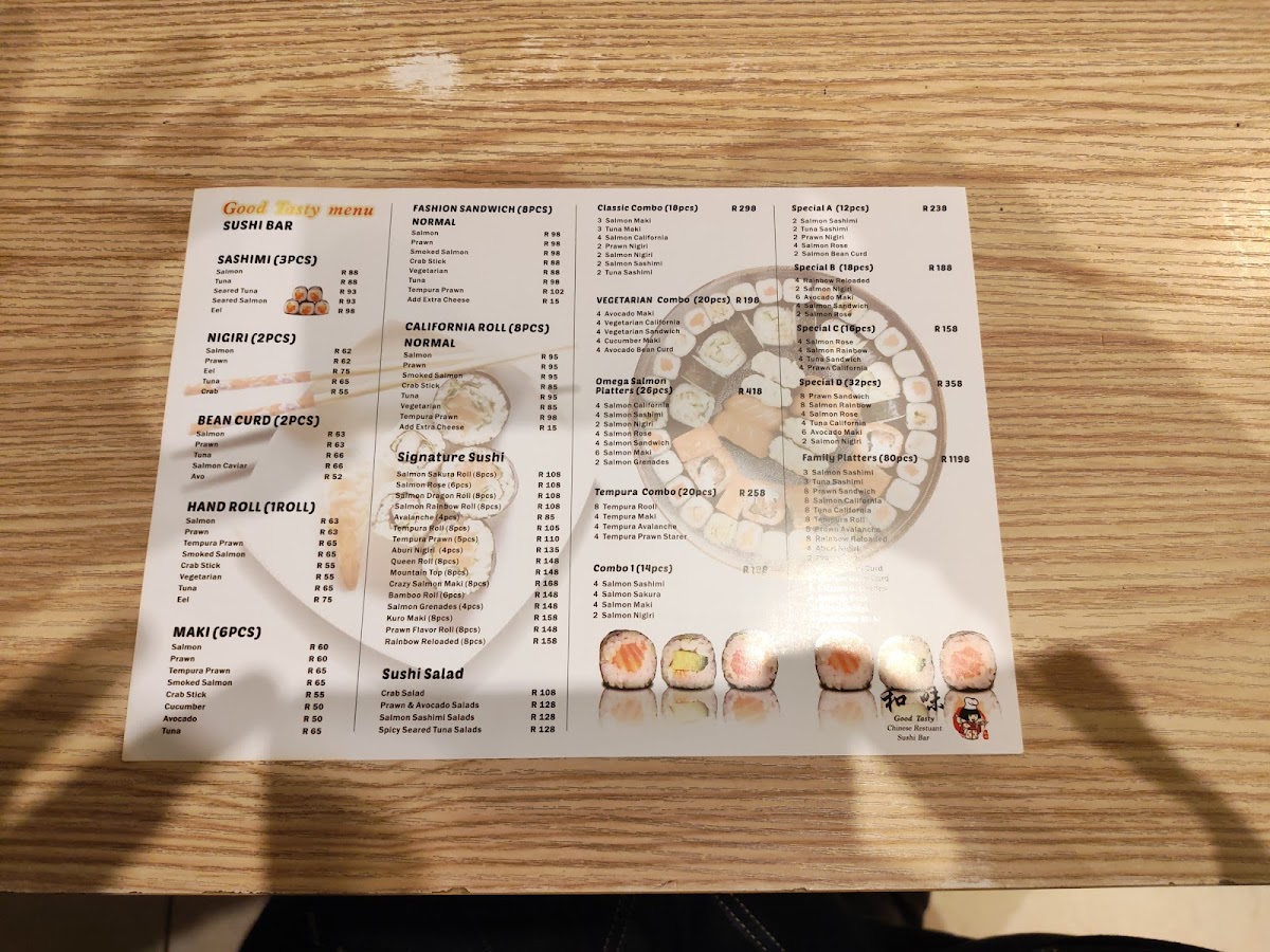 Good Tasty Chinese Restaurant & Sushi Bar Photo Menu 2