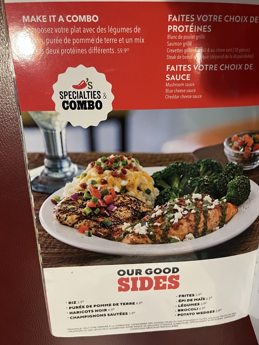 Chili's - Berges du Lac Photo Menu 1