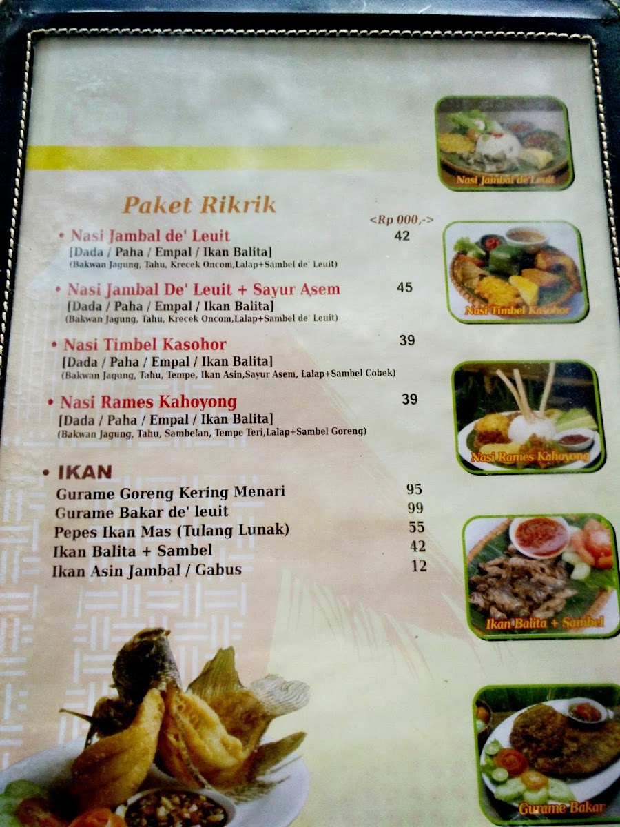 Leuit Ageung Restoran Photo Menu 7