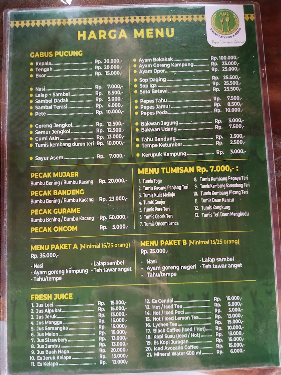 Mawar Catering & Resto Photo Menu 3