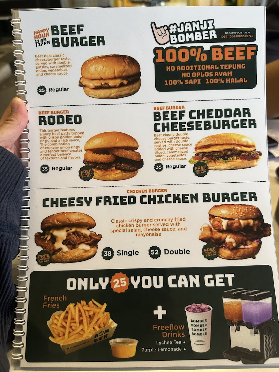 Bomber Burger Photo Menu 4