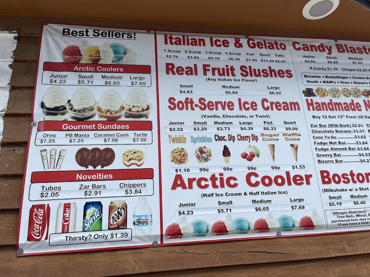 Zarlengo's Soft Serve Photo Menu 1