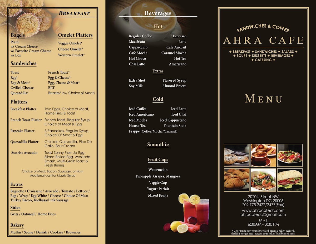 Ahra Cafe Photo Menu 3