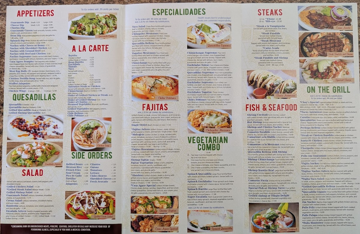 Casa Agave Photo Menu 1