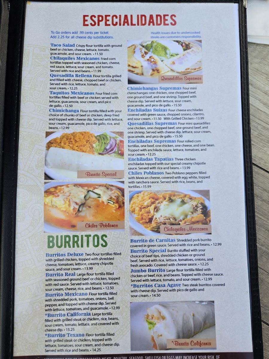 Casa Agave Photo Menu 5