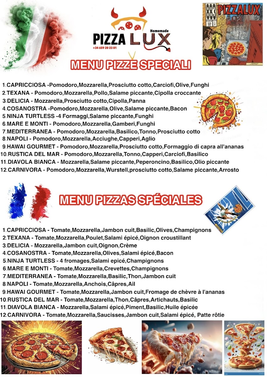 Pizza Lux Photo Menu 2