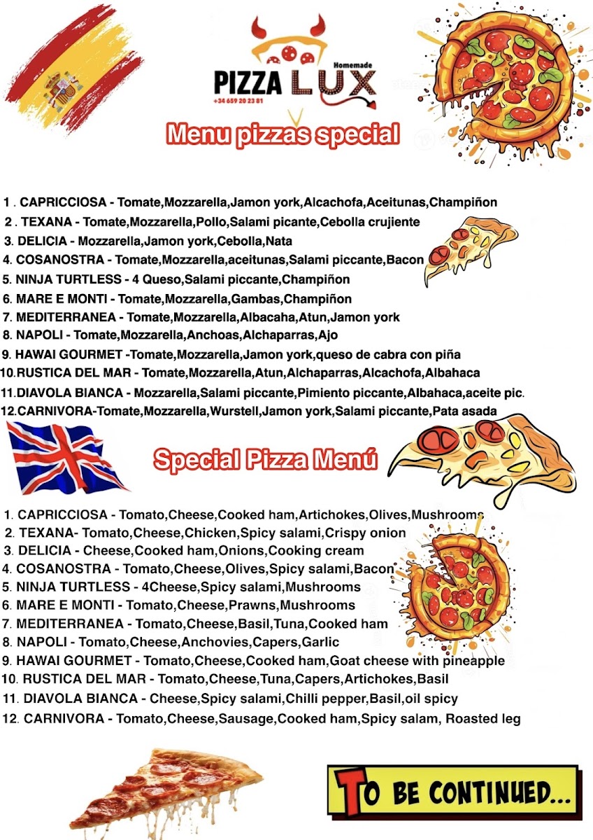 Pizza Lux Photo Menu 4