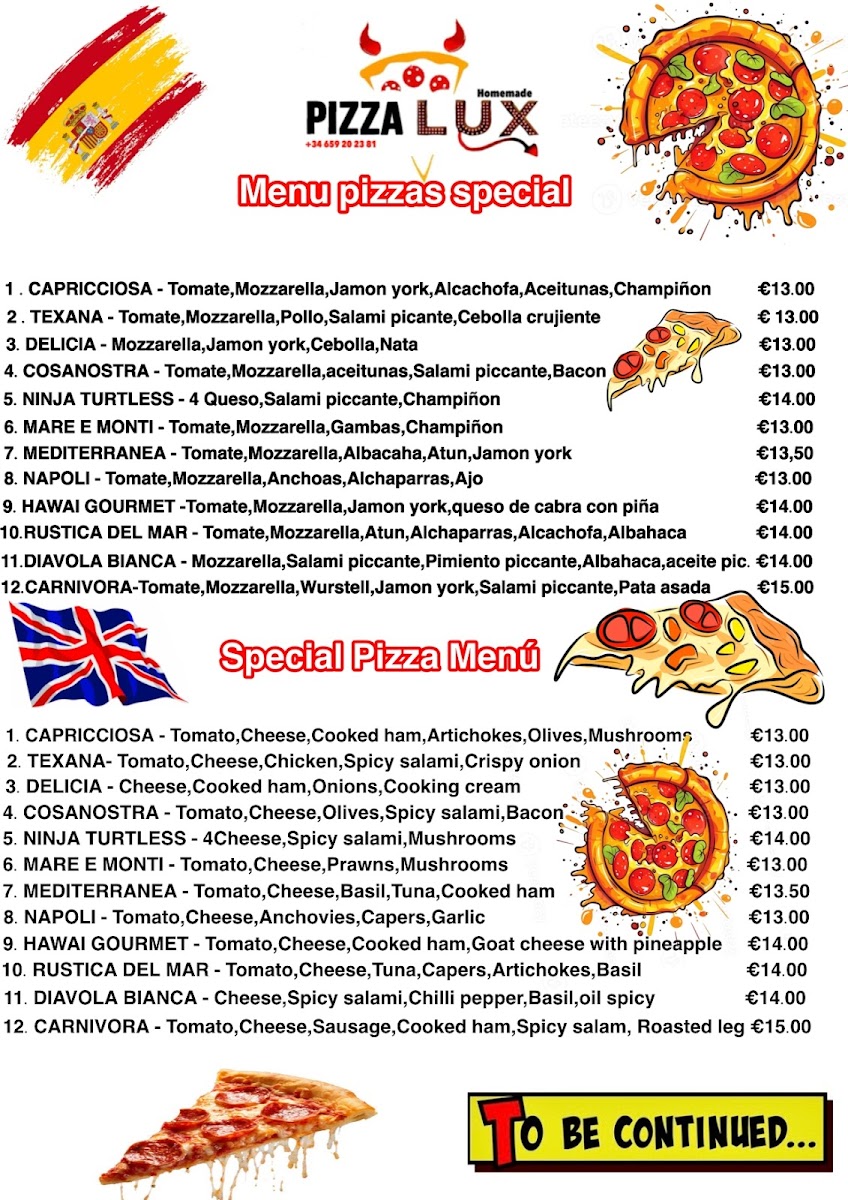 Pizza Lux Photo Menu 5