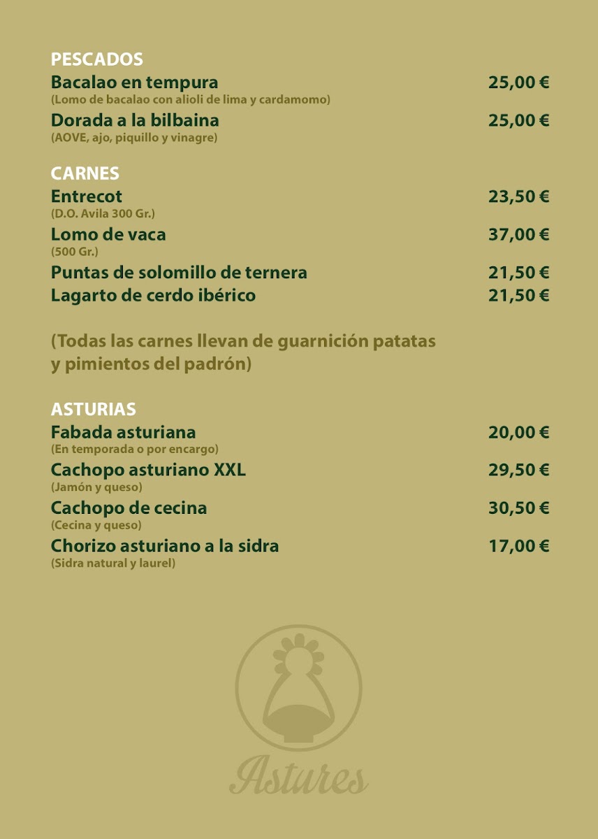 Restaurante Astures Photo Menu 2