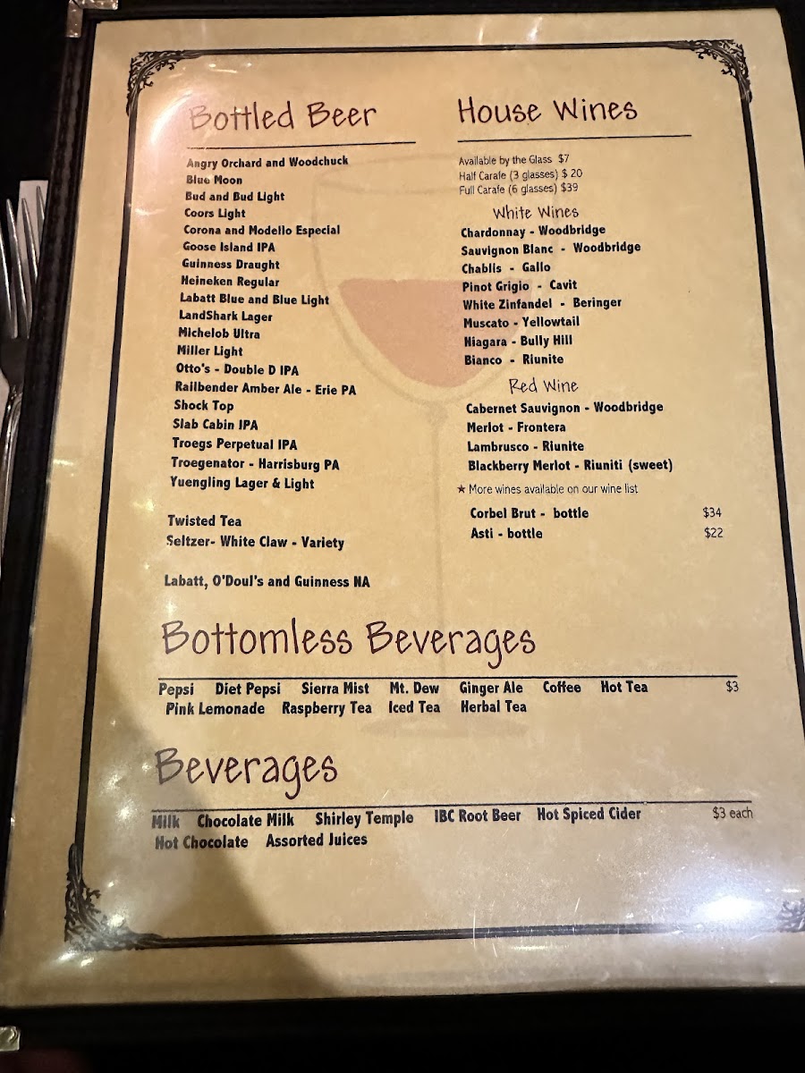 The Steak House Photo Menu 2