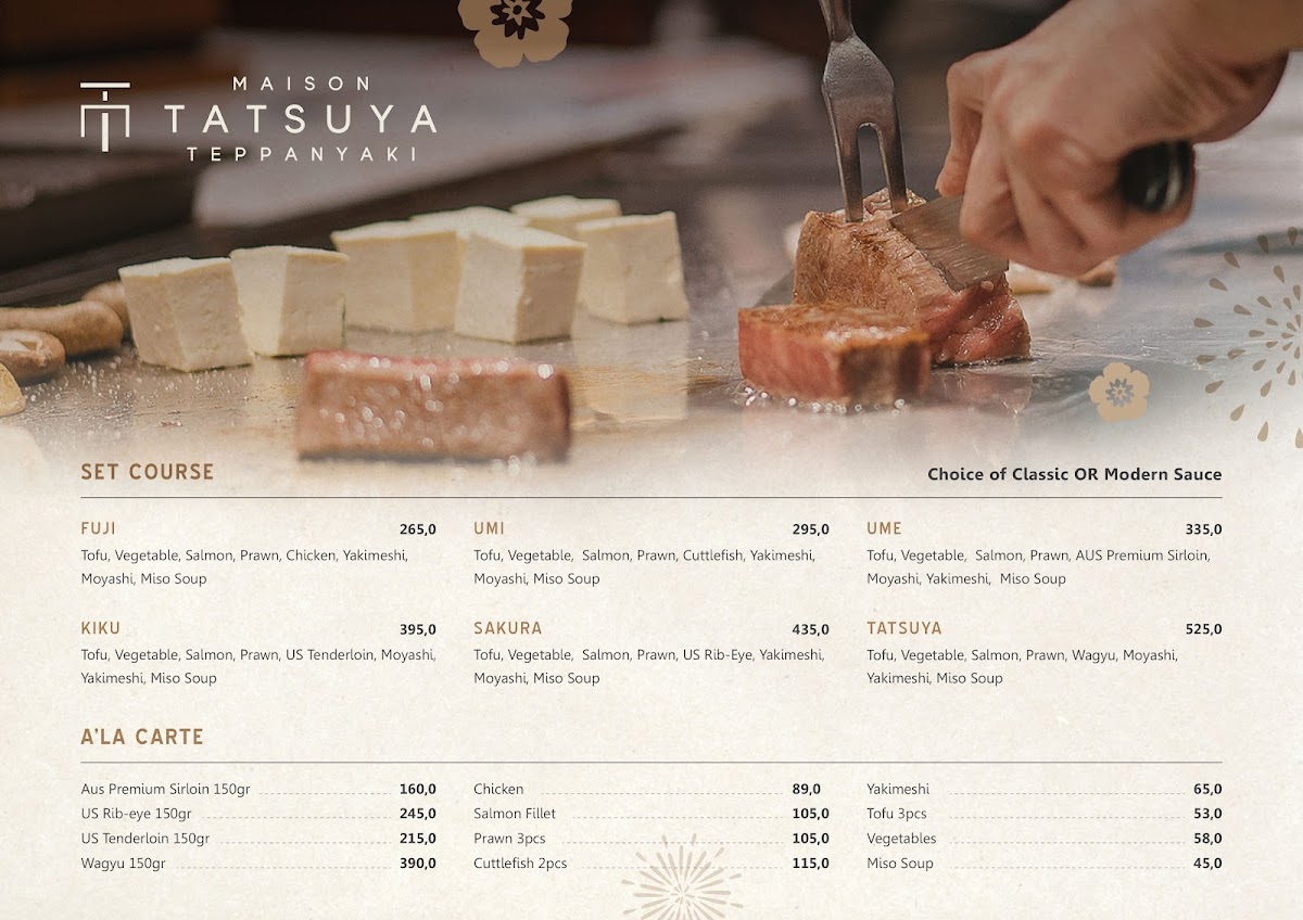 Maison Tatsuya Teppanyaki Kebon Sirih Photo Menu 1