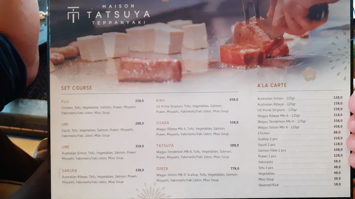 Maison Tatsuya Teppanyaki Kebon Sirih Photo Menu 4