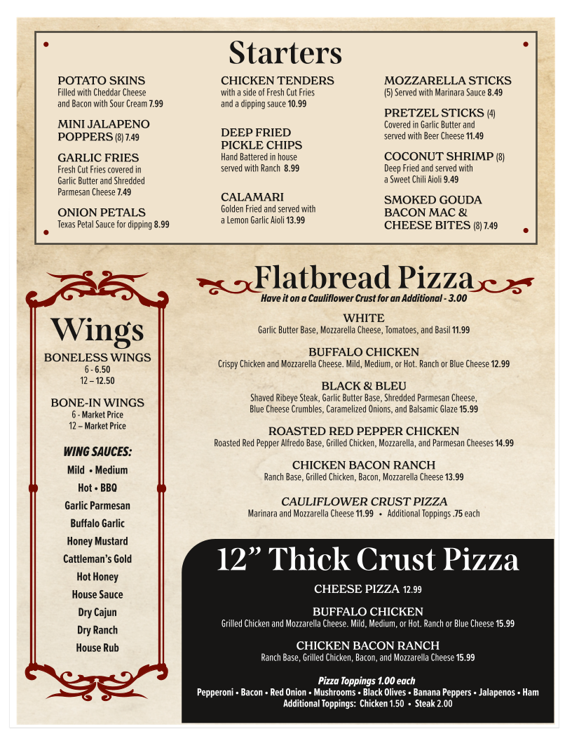 The Cottage House Restaurant Photo Menu 3
