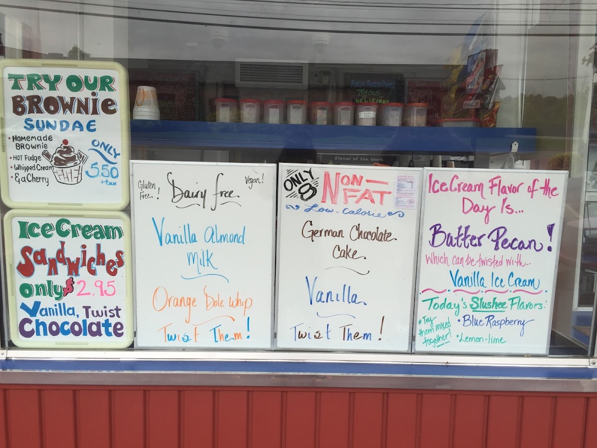 Jims Tastee Freez Photo Menu 1