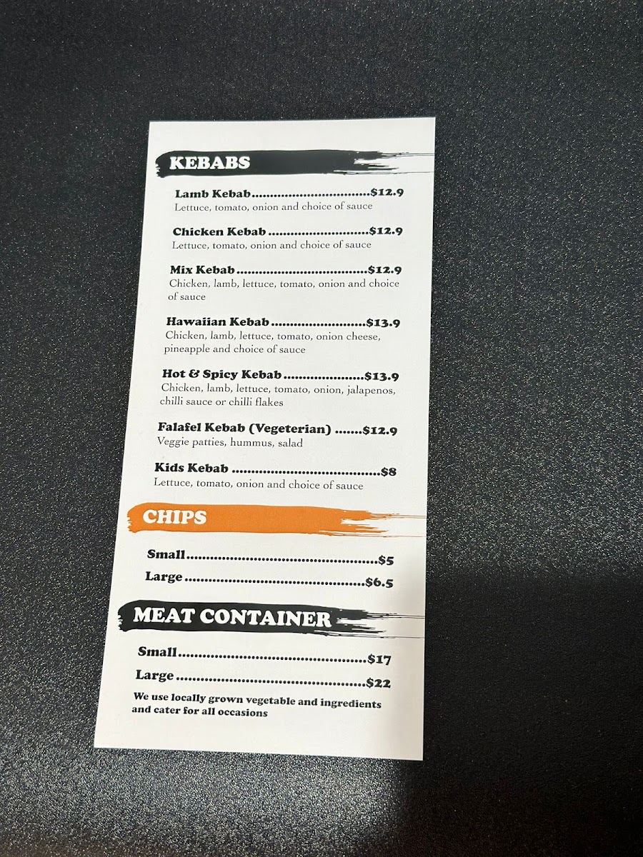 Hastings Kebabs Photo Menu 1