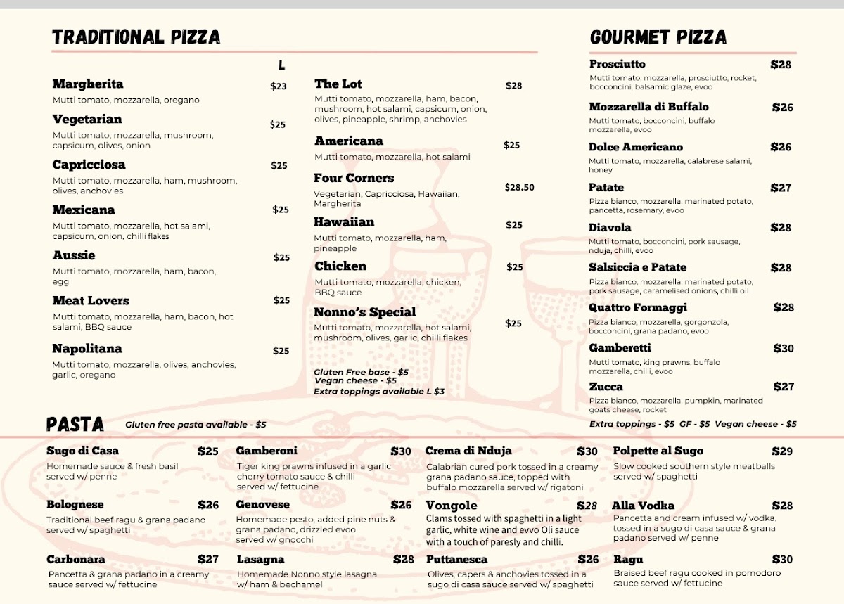 Nonno's Pizzeria Photo Menu 2