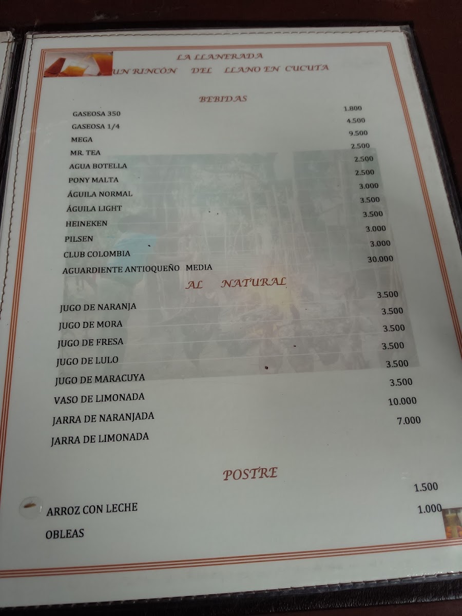 Restaurante La Llanerada de Yesid Photo Menu 4