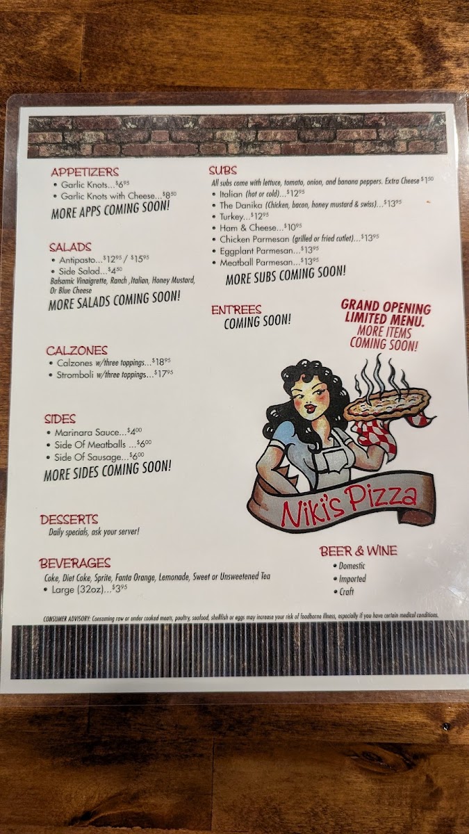 Niki’s Pizza Photo Menu 5