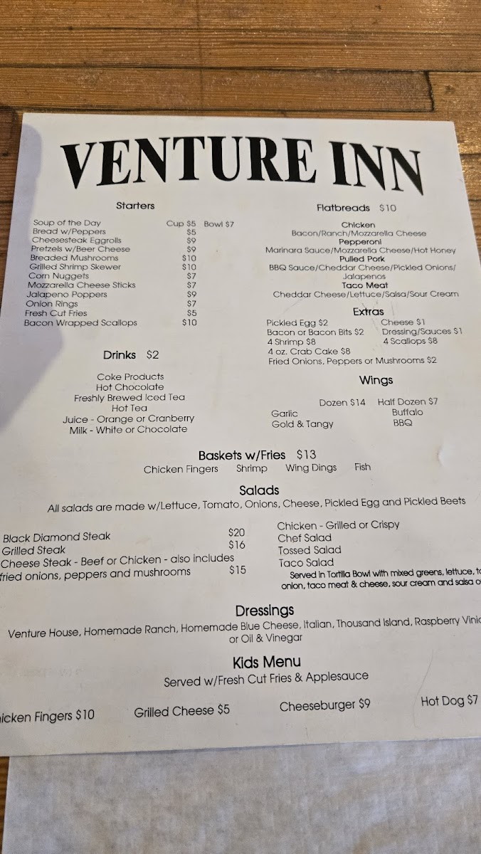 Venture Inn Photo Menu 2