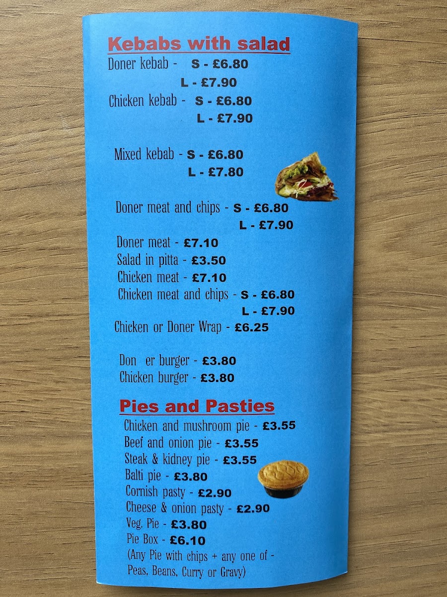 The Quality Fish Bar Photo Menu 2