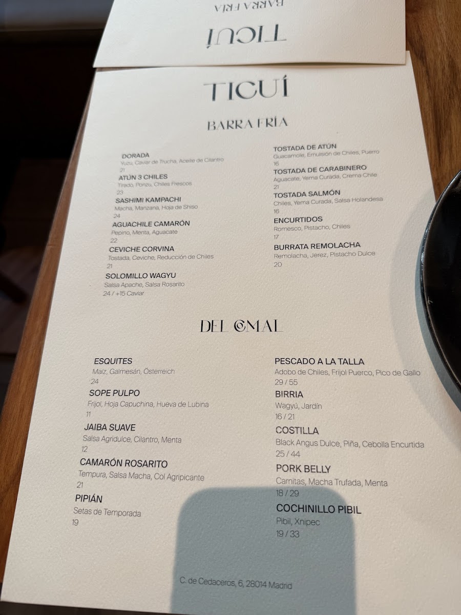 Ticuí l Mexican Restaurant Madrid Photo Menu 5