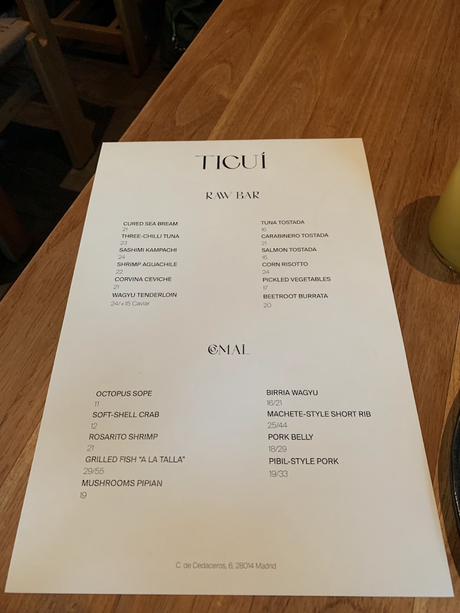 Ticuí l Mexican Restaurant Madrid Photo Menu 9
