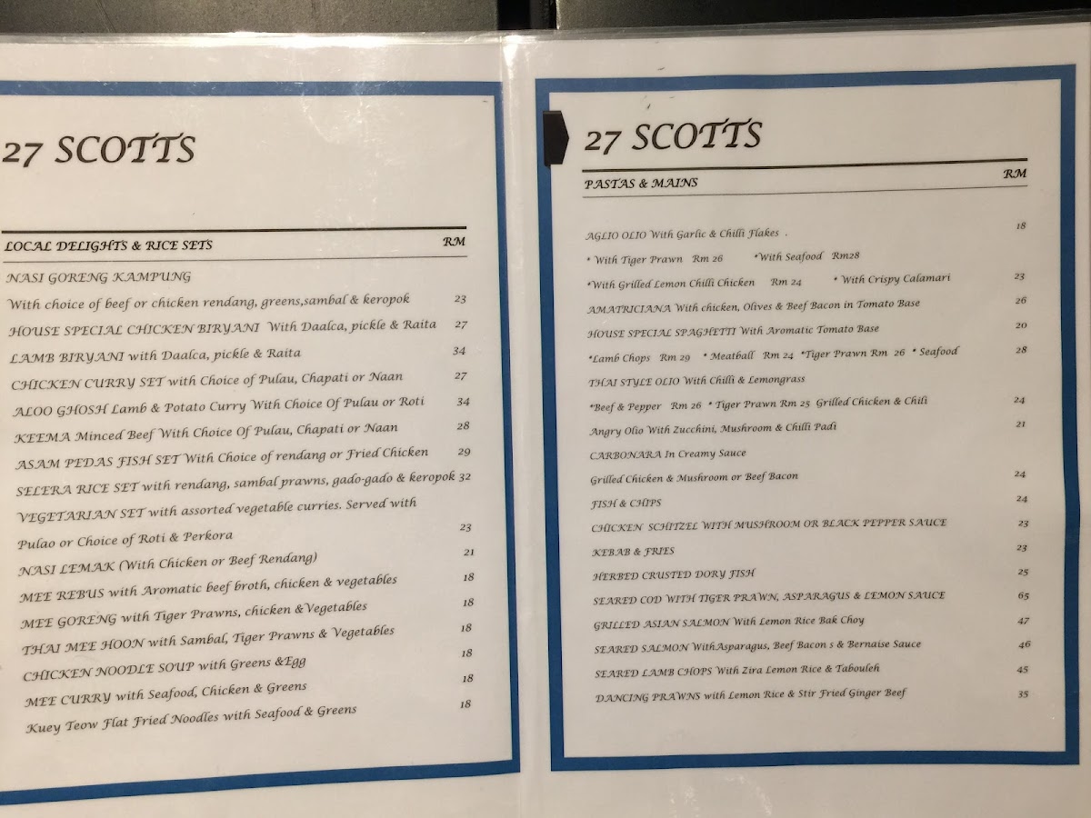 27 Scotts , Bangsar Shopping Centre, KL Photo Menu 8