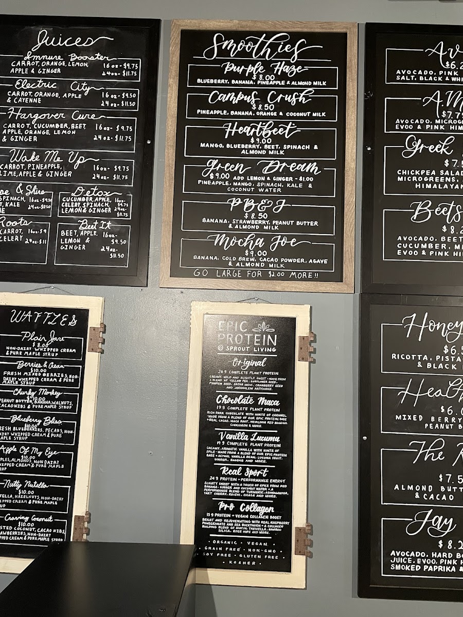 Raw Juice & Smoothie Bar Photo Menu 5