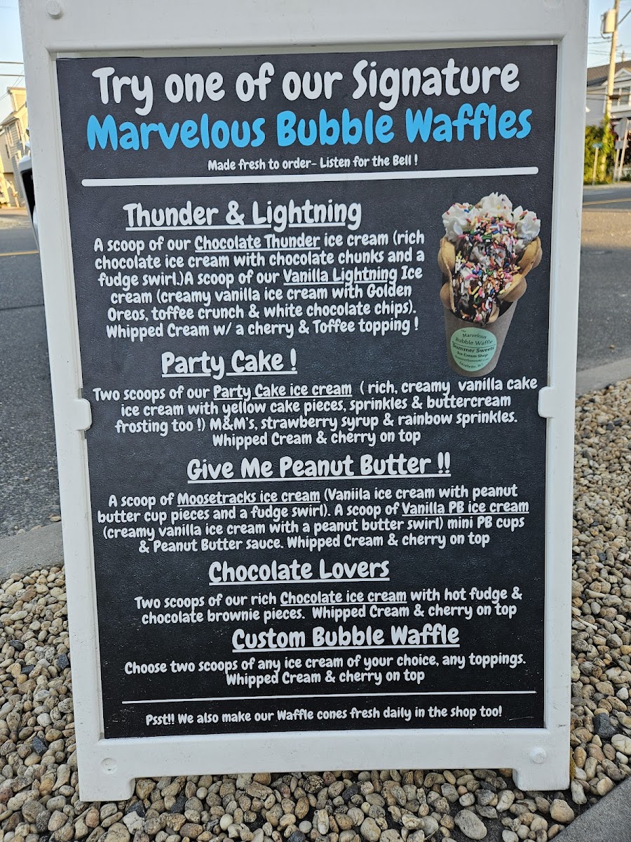 Summer Sweets Ice Cream Shop in Lavallette, NJ Photo Menu 2