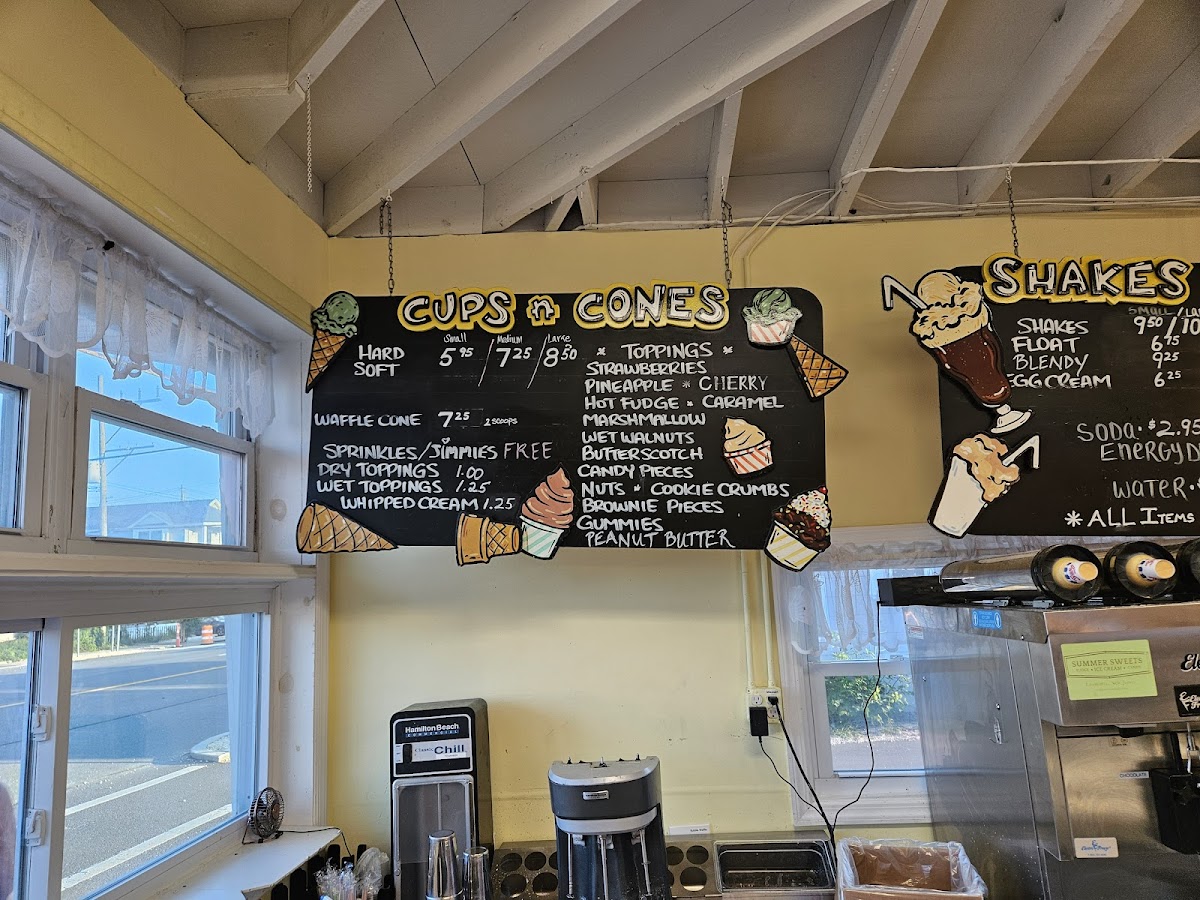 Summer Sweets Ice Cream Shop in Lavallette, NJ Photo Menu 3