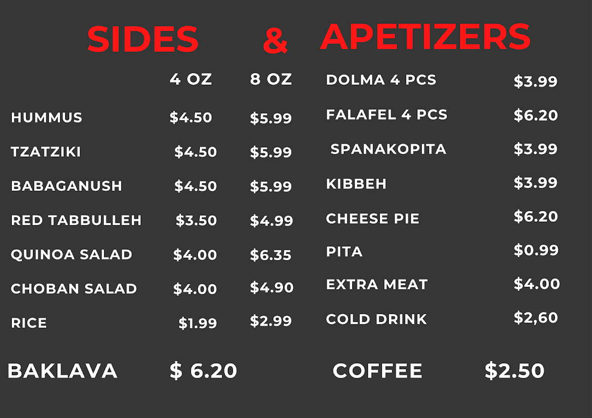 Baba's Mediterranean Grill Photo Menu 4