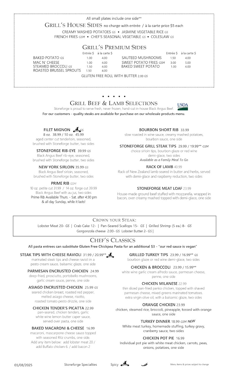 Stoneforge Grill, Easton MA Photo Menu 7